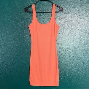 Fashion Nova Rust Sculpted Ribbed Mini Dress